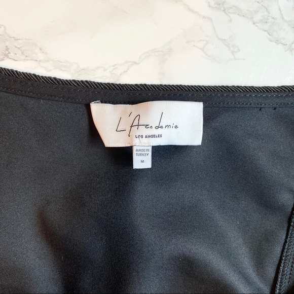 L'Academie The Lauren Blouse Black Size Medium - Picture 5 of 8